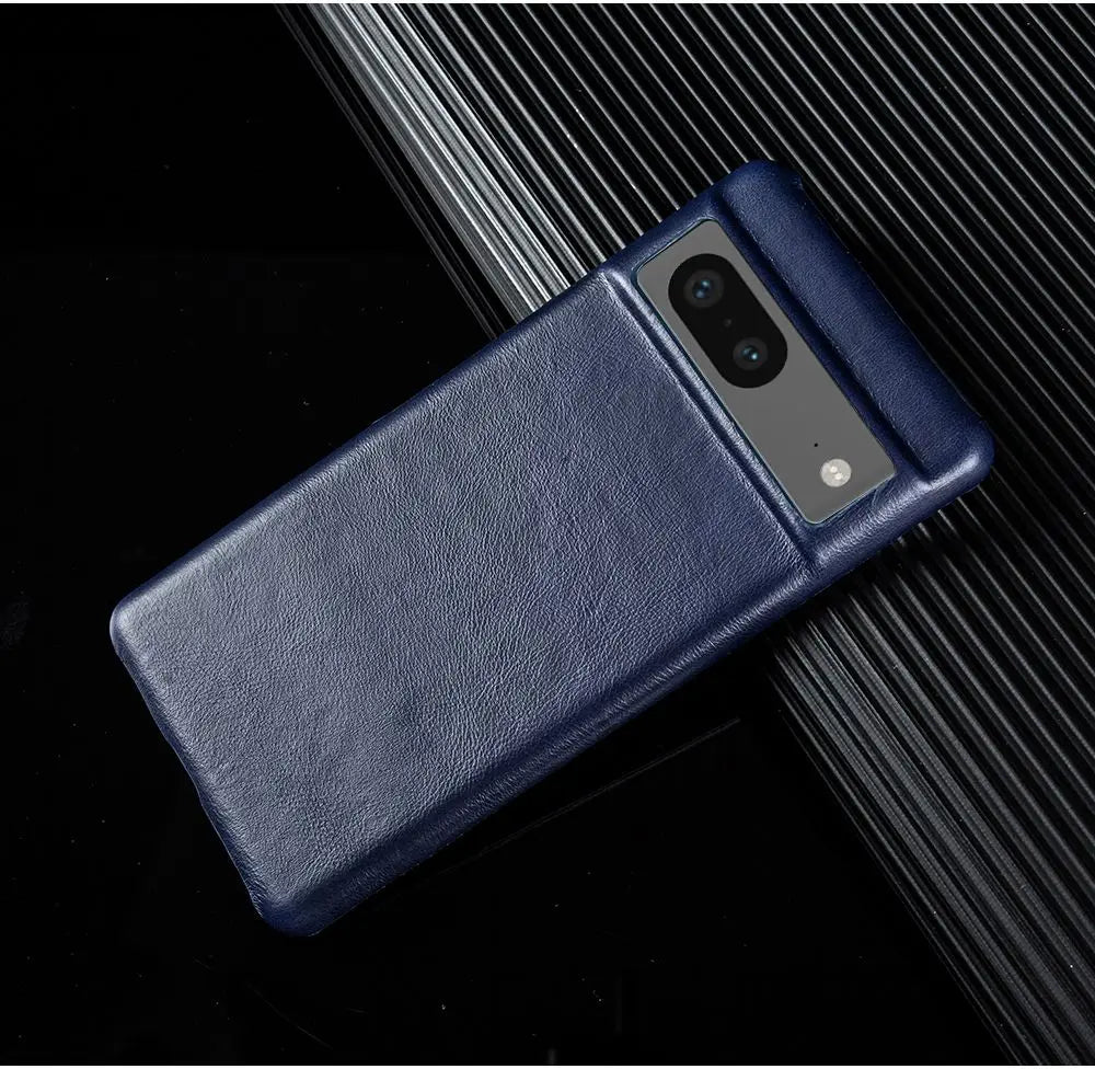 For Google Pixel 7 Case Luxury Oil Wax Genuine Leather Cover Pixel 6A 8Pro 7Pro 5A Capa Protective Etui Back Coque Carcasa Shell