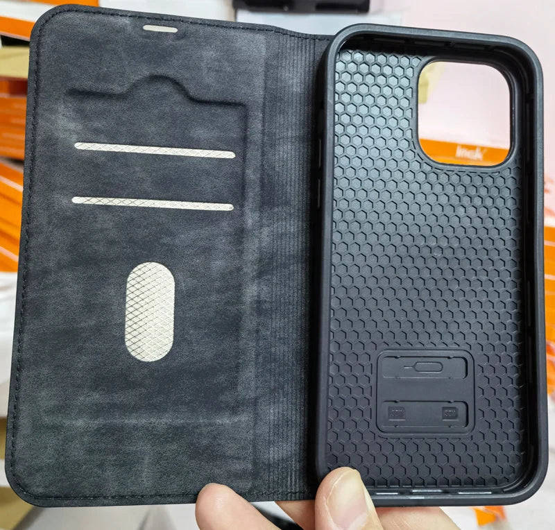 For Magsafe Wallet Leather Flip Case For iPhone 12 13 14 15 16 Pro Max mini Magnetic Wireless Charging Book Folio Cover