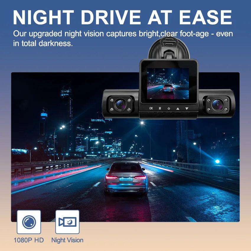 HD1080P 4channels Dashcam 2inch IPS Car Camera Night Vision Recording Auto DVR Loop Dash Recorder Vehicle Accessories