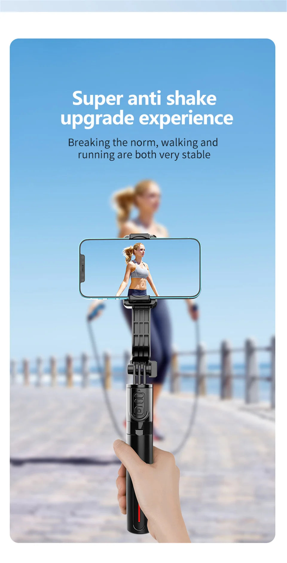 FANGTUOSI Handheld Gimbal Stabilizer 360° Rotation Estabilizador Anti Shake Selfie Stick Fill Light For Phone Stabilizer Tripod