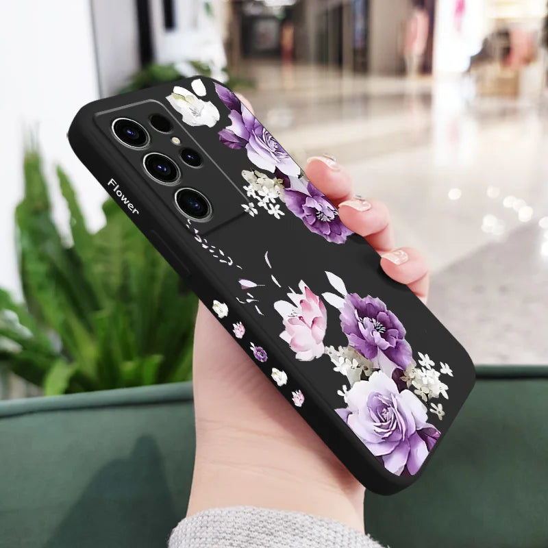 Beautiful Peony Phone Case For Samsung Galaxy S25FE S24 S23 S22 S21 S20 S10 S10E Ultra Plus FE Note 20 Ultra 10 Plus Cover