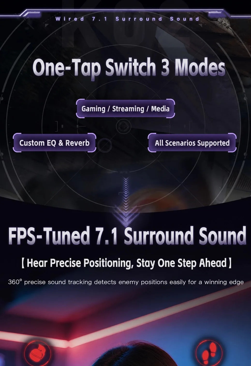 Over Ear Wired Headphones With Microphone Air Conduction USB Singing Fone Headset Gamer Sound Card Gaming Earphone For Xiaomi