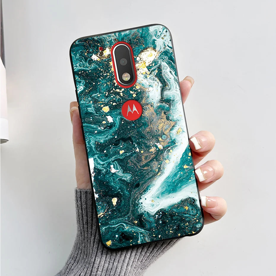 Case for Motorola Moto G4 / Moto G4 Plus / Moto G4 Play Back Cover Fashion Marble Silicone Soft TPU Protective Phone Cases Coque
