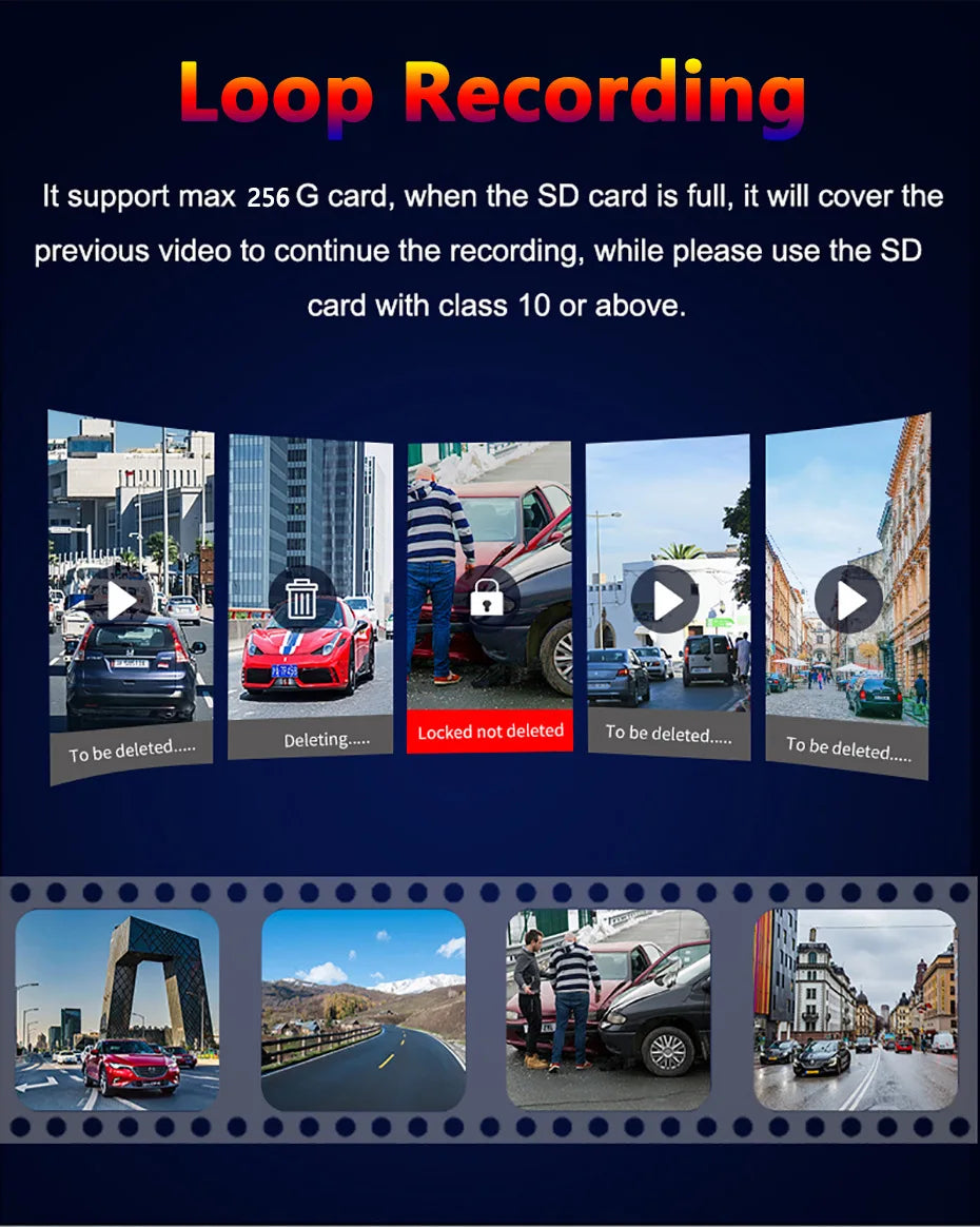 Dashcam for Car Black Box Driving Video Recorders 4K/2K WiFi Mini Front Camera Dash Cam 24H Parking Monitor Car Recording Camera
