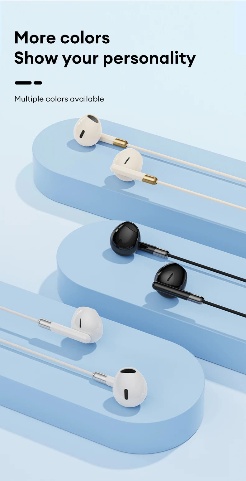Lenovo Y106 3.5mm TypeC Wired Earphone With Microphone In Ear Wire-controlled Headset HiFi Sound Gaming Earbuds Low Latency New
