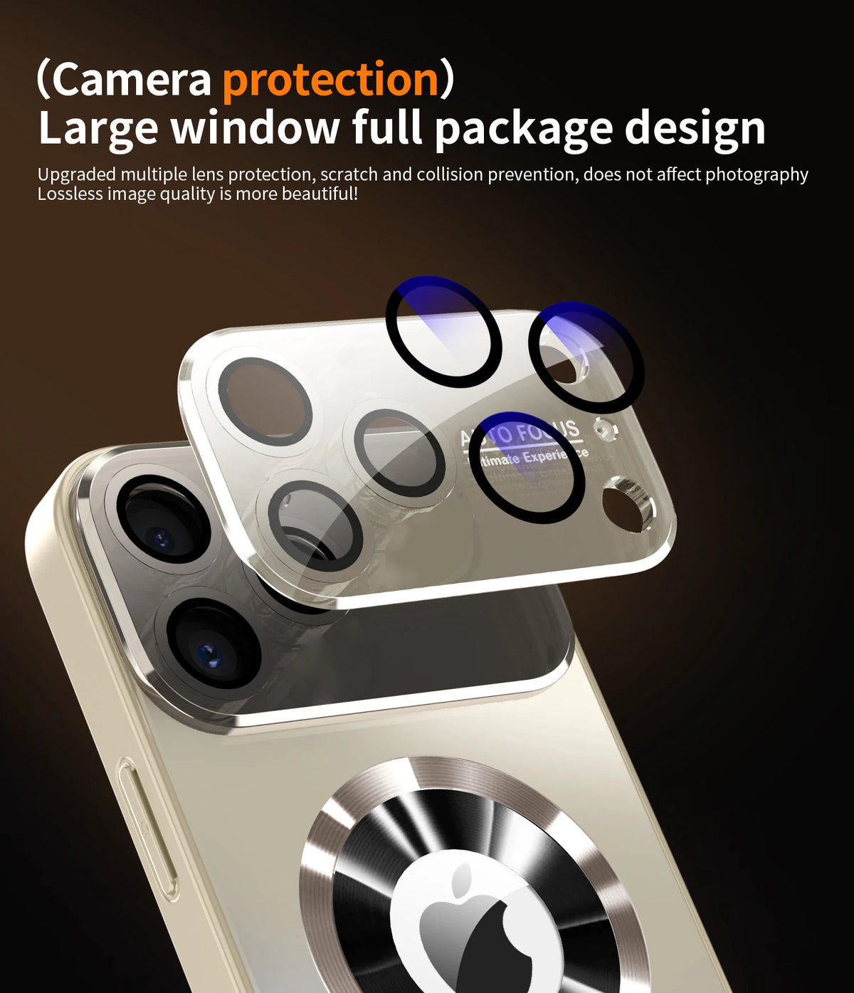 Luxury Glass Camera Lens For Magsafe Magnetic Wireless Charge Case For iPhone 18 16 17 11 12 13 14 15 Pro Max Shockproof Cover