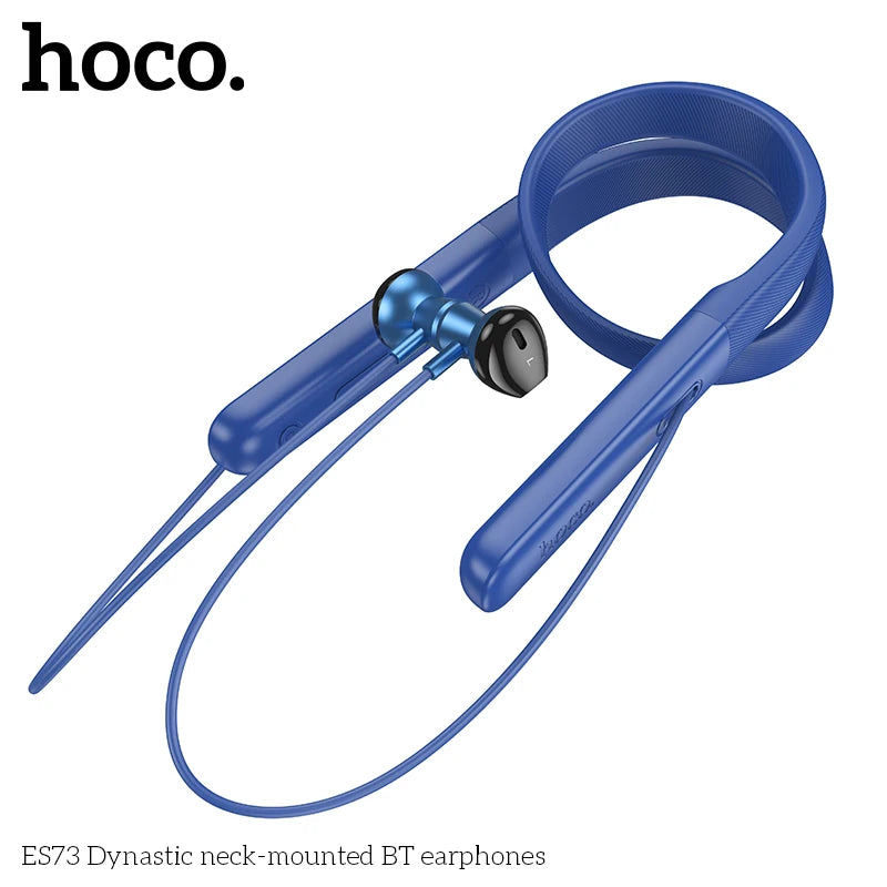 HOCO ES73 Neckband Wireless Bluetooth 5.4 Earphones 14mm Speaker HiFi Stereo Audio Sports Stereo Earbuds Support For Smart Phone