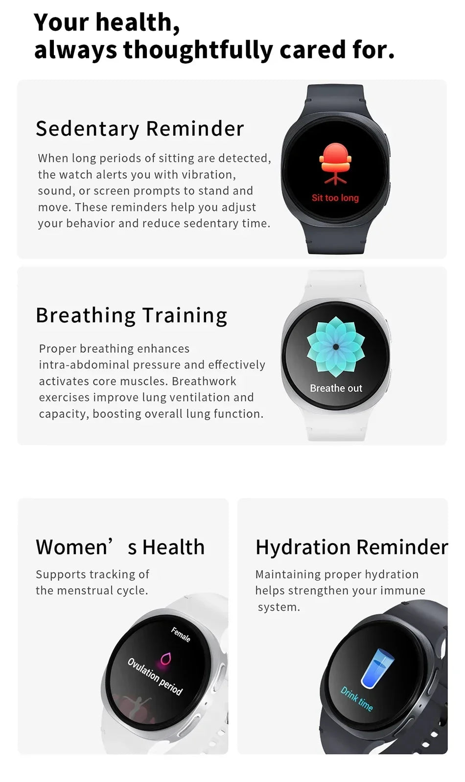 2026New GPS Tracking Smart Watch Women Health Monitoring Bluetooth Call NFC IP68 Waterproof Sports Mode Compass Smartwatch Men