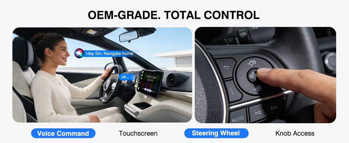 2026 Upgraded 2-in-1 Wireless CarPlay Adapter for iPhone & Android Auto, Plug and Play Wired to Wireless Dongle with Fast Auto-C
