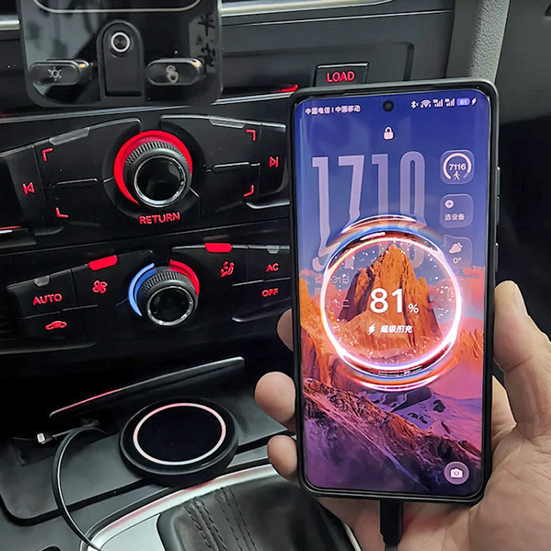 For Audi A4 B8/A5/RS4/RS5 2008-2015 Magnetic Car Wireless Charger with Expansion Cable Fast Cellphone Charging Adapter Parts