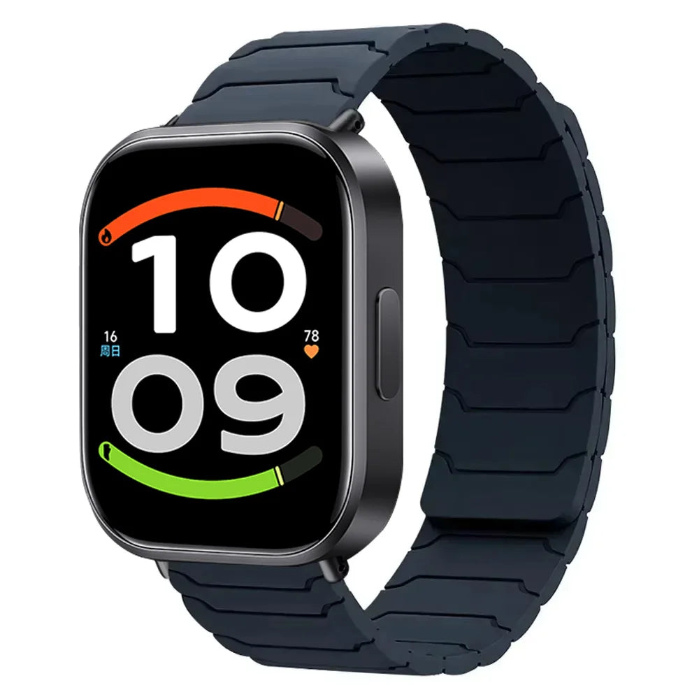 Magnetic Silicone Strap For Redmi Watch 6 Active-Lite/6-5-4 Sports Bracelet Wristband For Xiaomi Mi Band 10 Pro/9 Pro/8 Pro Belt