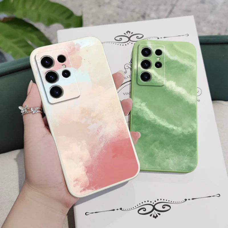 Artistic Patterns Phone Case For Samsung Galaxy S25 S24 S23 S22 S21 S20 Ultra Plus FE Note 20 Ultra 10 9 Plus Cover