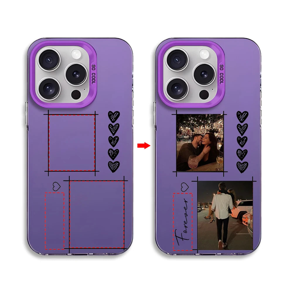 DIY Name Personalised Photos Customized Luxury IMD Cover For iPhone 11 12 13 14 15 16 17 Air Pro Max 7 8 Plus X XS XR 16E Gift