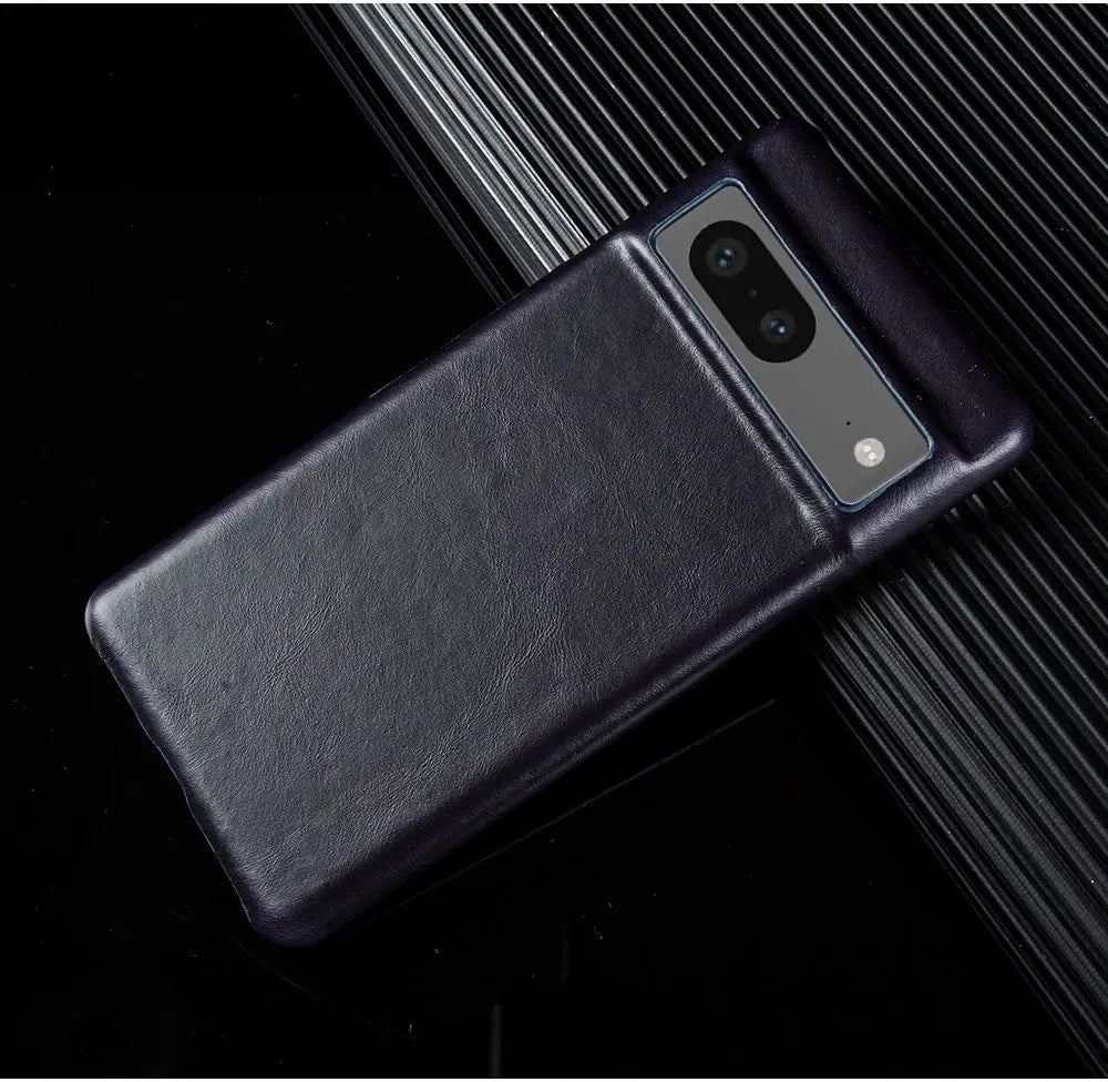 For Google Pixel 7 Case Luxury Oil Wax Genuine Leather Cover Pixel 6A 8Pro 7Pro 5A Capa Protective Etui Back Coque Carcasa Shell