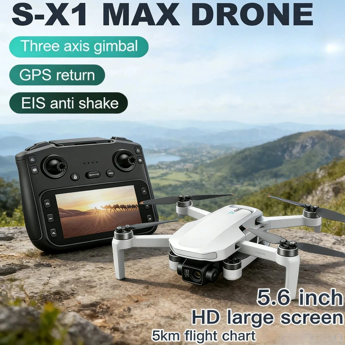 Original S-X1 GPS Drone 8K HD Professional Camera Three-axis Gimbal WIFI Obstacle Avoidance Quadcopter Brushless Toy Gift