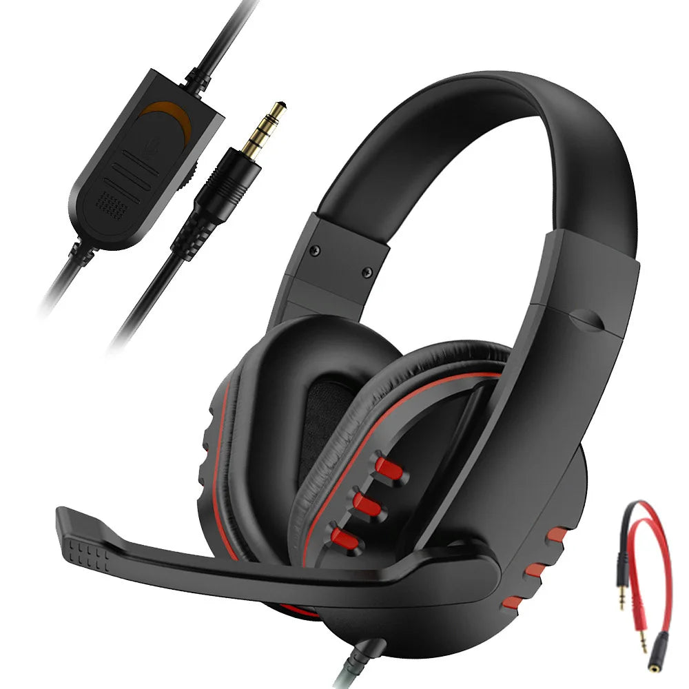 Headphones 3.5mm Wired Gaming Headset,Earphones Music For PS4,Game PC Chat Computer With Microphone