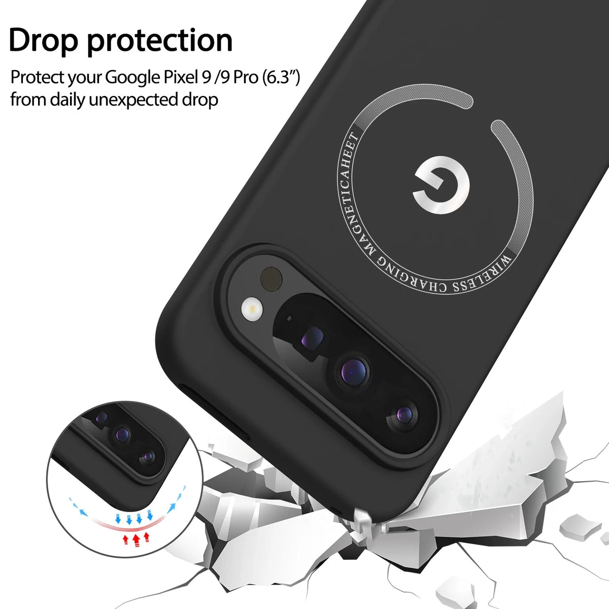 Simple Style Original Liquid Silicone Wireless Charge Case For Google Pixel 10 9 Pro XL 8 7 6 A/Pro Silky Touch Shockproof Cover