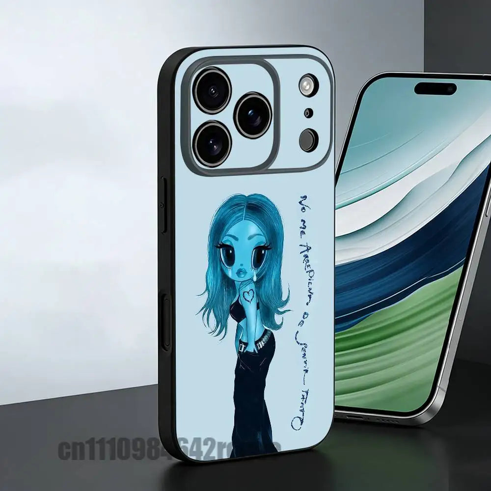 For Karol G No Me Arrepiento De Sentir Tanto Phone Case For iPhone 15 17 11 14 13 12 16 Air Pro Max Mini Plus Custom Black Cover
