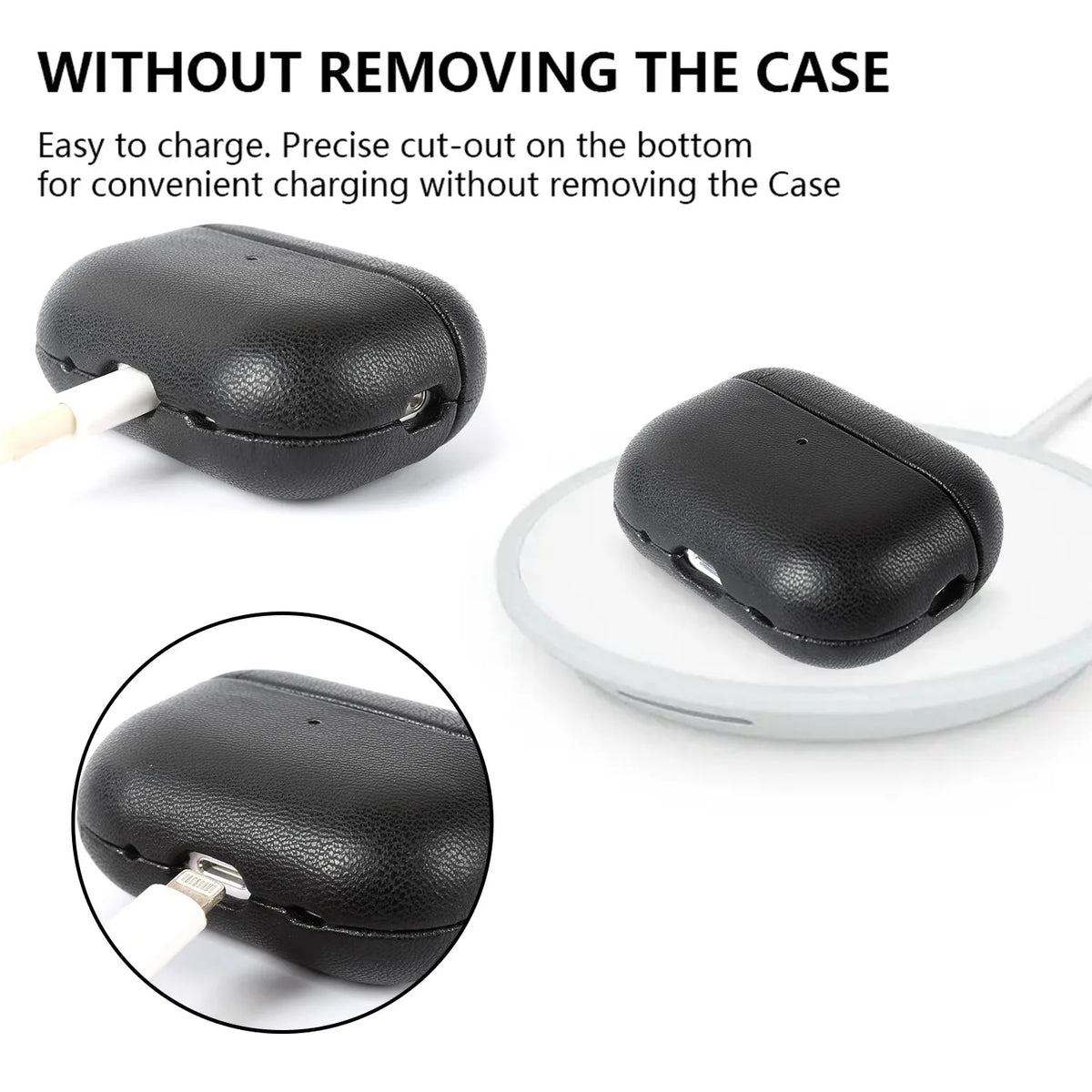 Biobased Eco-Friendly Leather Case For Airpods Pro 3 Airpods4 5 Wireless Earphone Box Headphone Bluetooth Hard Protective Cover
