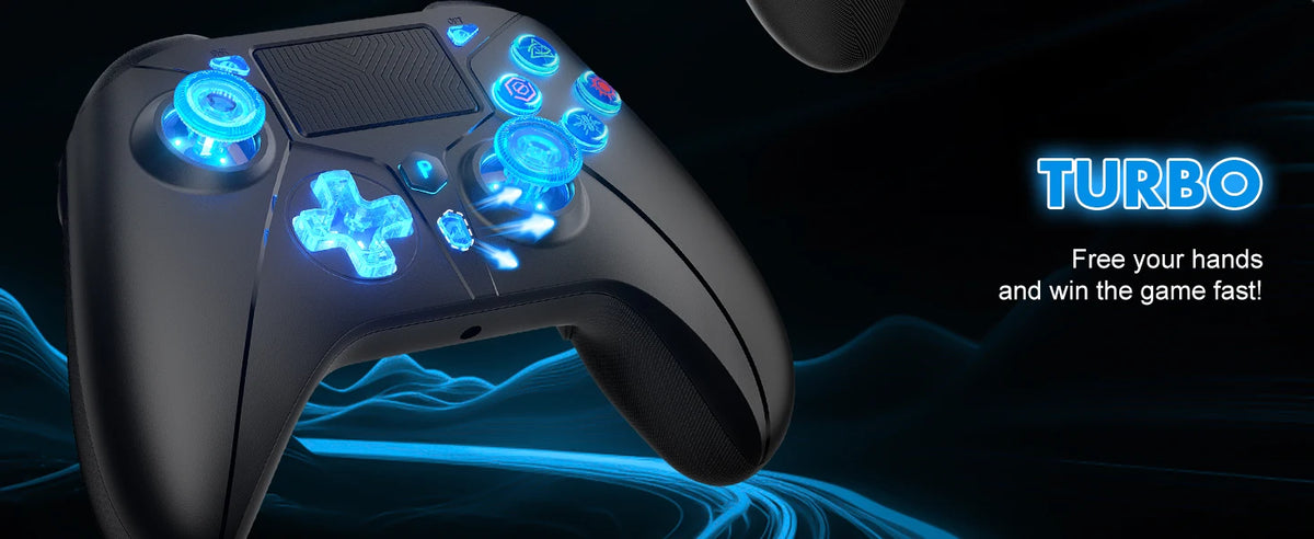 Game Controller For PlayStation 4/PS4 Pro/Slim/PS3/PC/IOS/Switch Wireless Gamepad,W/Turbo Dual Vibration 6-Axis Gyro 3.5mm Jack