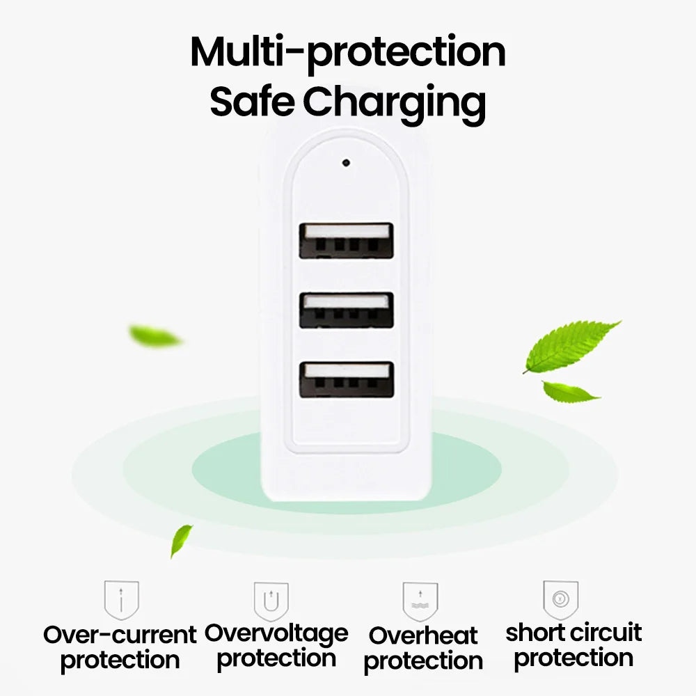 3 In 1 USB HUB Splitter Socket Multi-function USB Charger USB Port Hub High Speed Data Transfer For PC Laptop 30cm/120cm USB Hub