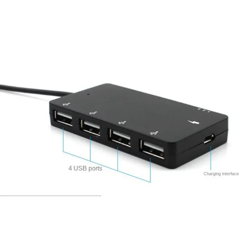 1 Set Micro USB OTG 4 Port Hub Power Charging Adapter Cable For Smartphone Tablet High Speed