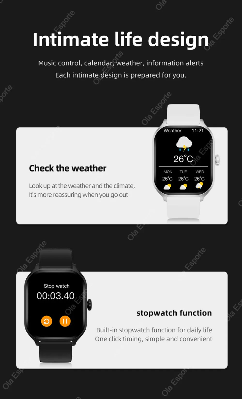 2026 New Smart Watch For Android IOS 2.01Inch Color Screen Bluetooth Call Blood Oxygen/Pressure Monitoring SmartWatch Women HT30