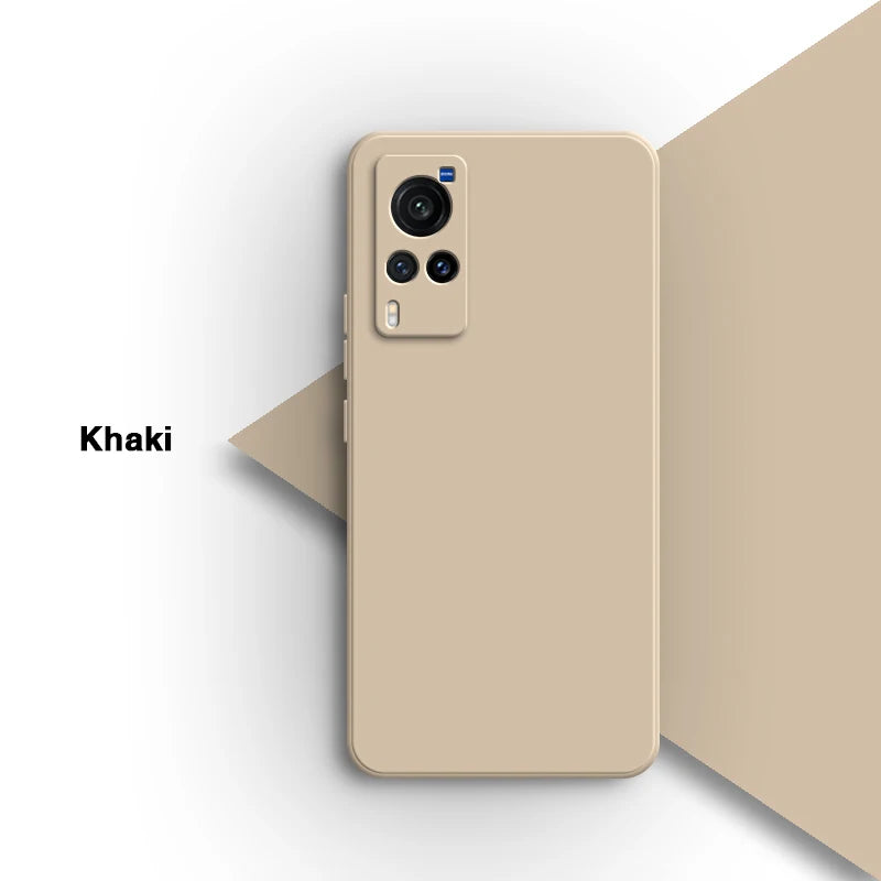 Simple Original Case Back Cover for VIVO X60 X60T Pro X60Pro Plus Pro+ X60S 5G Lens Protection Soft Square Liquid Silicone Shell