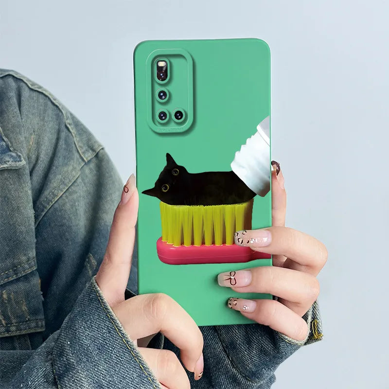 For Vivo V19 Phone Case vivoV19 Back Cover Soft Silicone Sweet Painted Cartoon Shell Capa Lovely Printed Protective Coque Cases