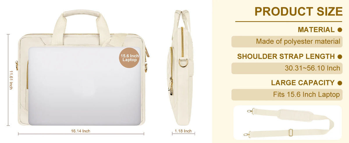 Laptop Shoulder Bag for MacBook Air Pro 15 16 M4 M3 M2 M1 Laptop Handbag Dell HP Acer Asus Notebook Messenger Sleeve Briefcase