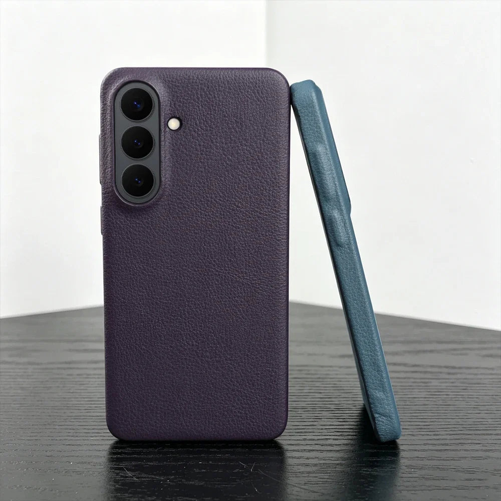 For Magsafe Case For Samsung Galaxy S26 Ultra S24 Plus S25 Edge S23 S21 S20 FE Note 20 S22 Ultra Phone Case Leather Back Cover