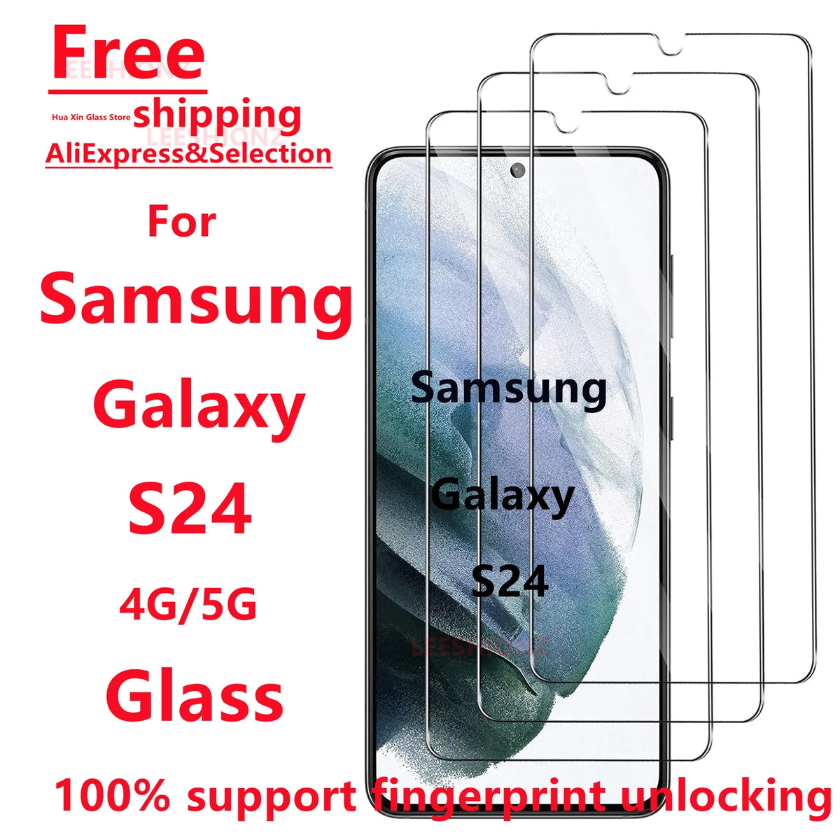 1/4Pcs Tempered Glass Screen Protector for Samsung Galaxy S24 - Smartphone Protection Suitable for Samsung S24 Series