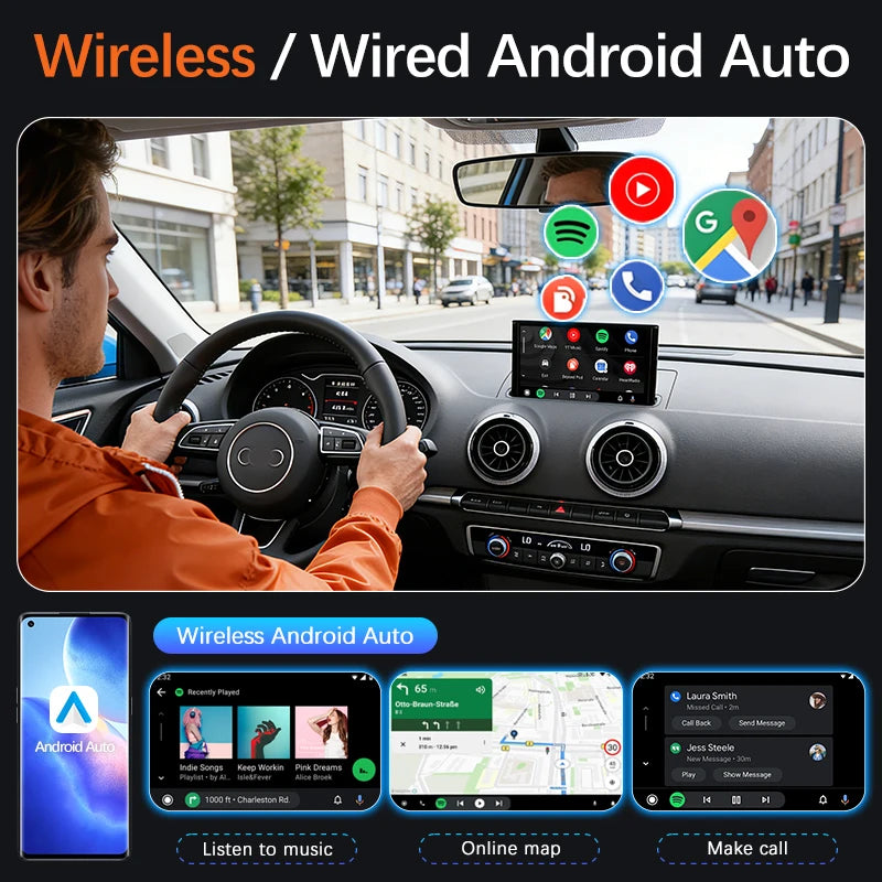 Sinairyu Wireless CarPlay Module Android Auto for Audi A3 S3 8V B9 MIB 2013-2020 Reverse Camera Car Play Functions