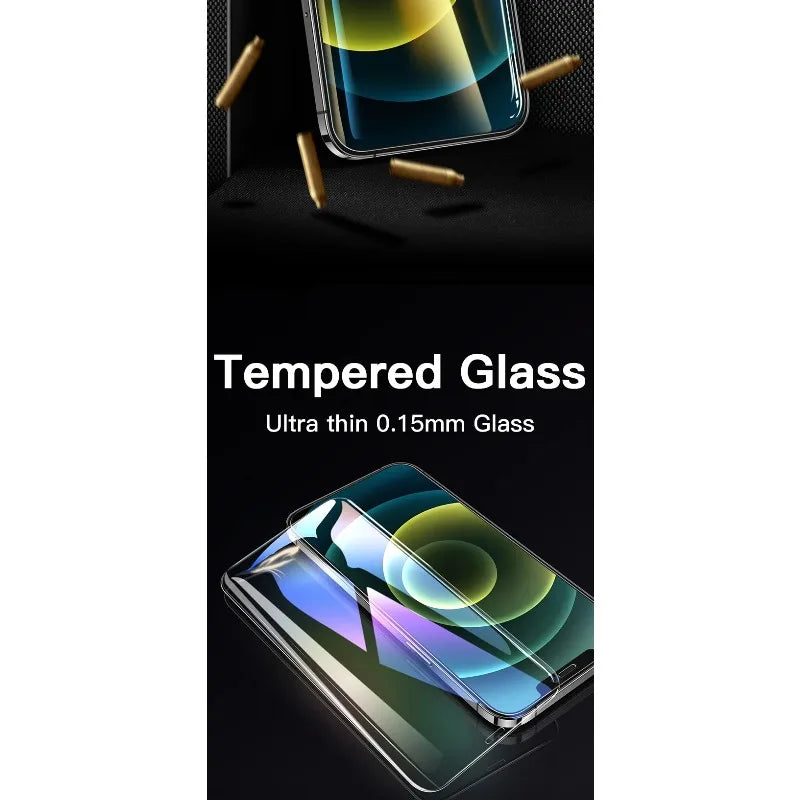 3Pcs Full Tempered Glass for iPhone 13 15 16 14 11 12 Pro Max 13 Mini Screen Protector on for iPhone Xr X Xs 7 8 Plus SE 2020