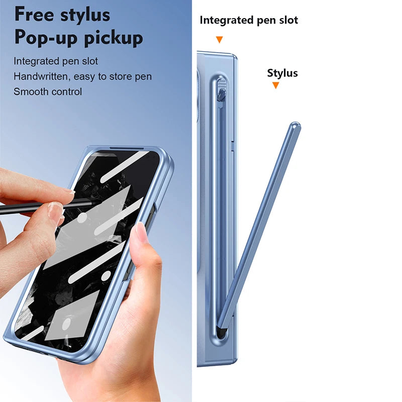 For Google Pixel 10 9 11 Pro Fold Case With Hinge Protection & Stylus Pen & Foldable Bracket & Screen Protector PhoneCover Shell