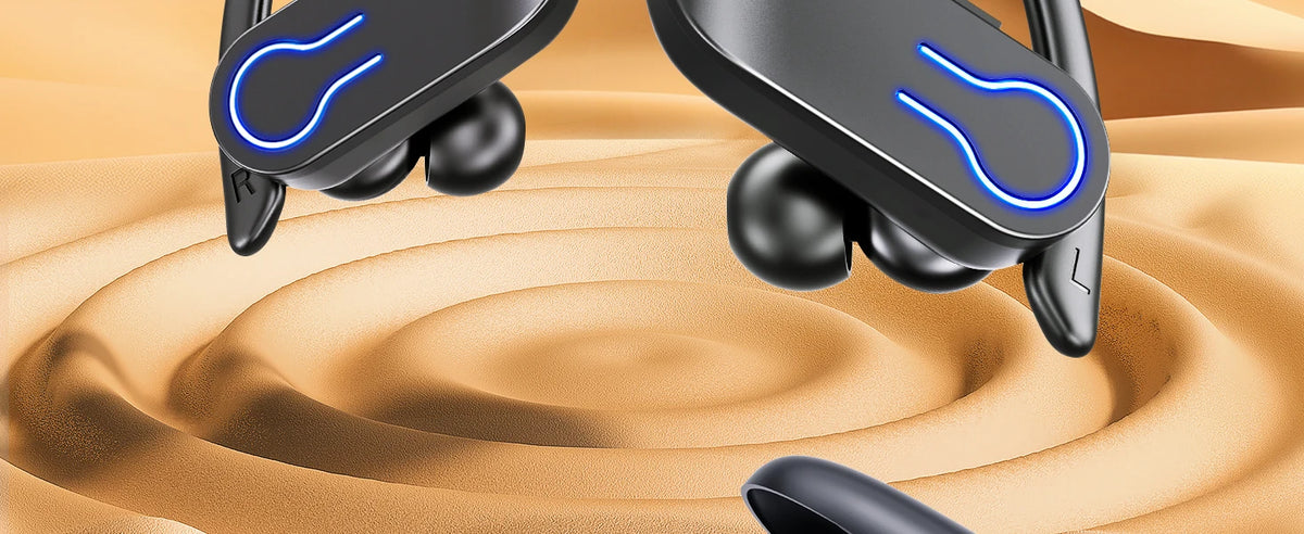 Wireless Earbuds,Bluetooth Sport Headphones,40H Playtime Earhook Headset,Wireless Earphone 6D Stereo HiFi Sound Noise Cancelling