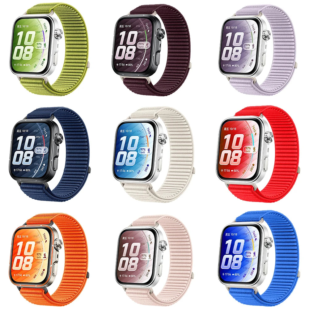 Official Nylon Braided Strap for Huawei Watch Fit 5/5 Pro Breathable Bracelet Watchband Huawei Watch Fit 4 Pro/4/3 Accessories