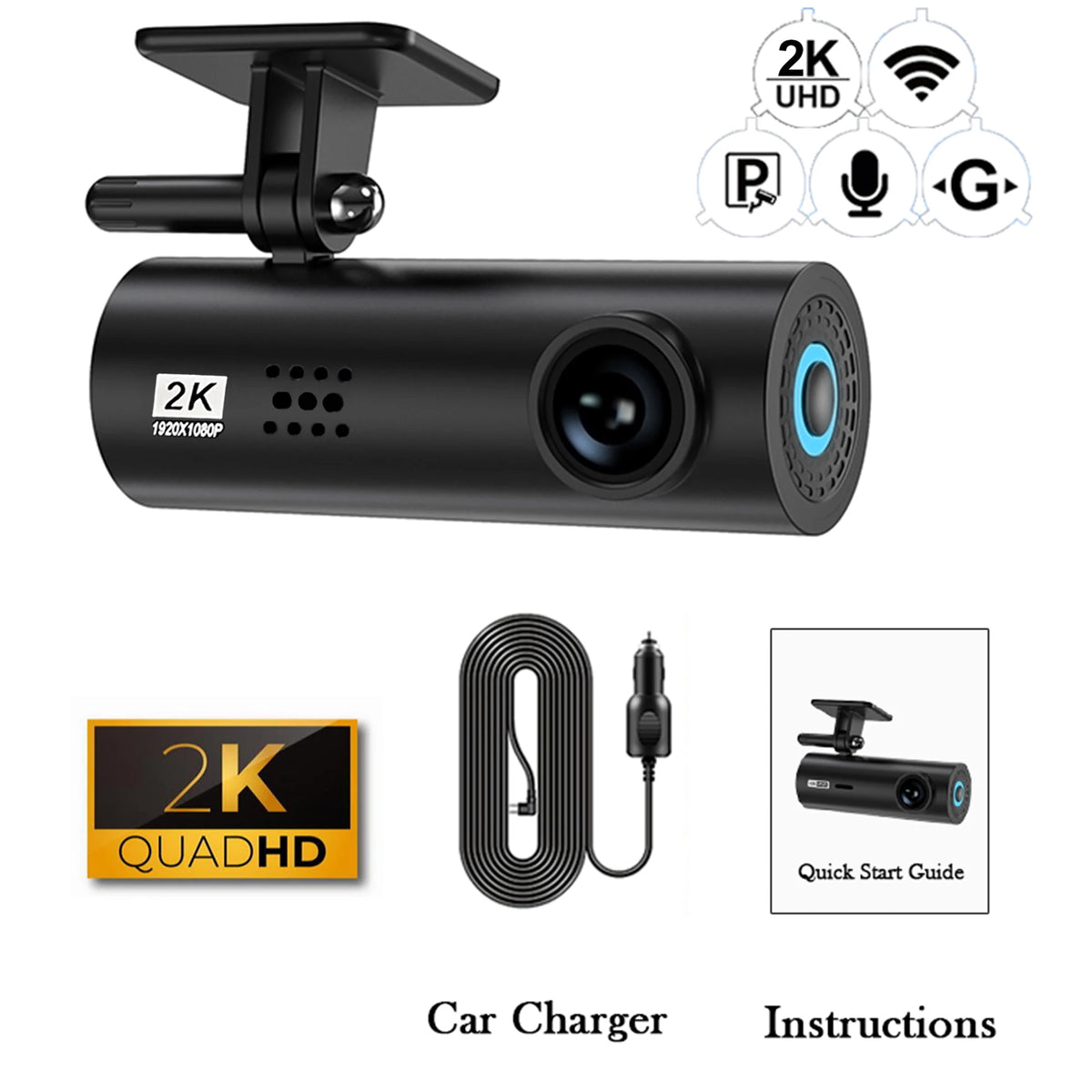 Dashcam for Car Black Box Driving Video Recorders 4K/2K WiFi Mini Front Camera Dash Cam 24H Parking Monitor Car Recording Camera