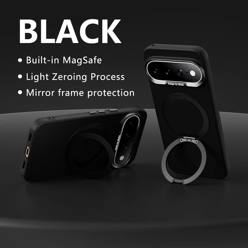 360 Rotating Bracket Liquid Silicone for Magsafe Phone Case for Google Pixel 11 10 Pro XL 10A Magnetic Wireless Charging Cover