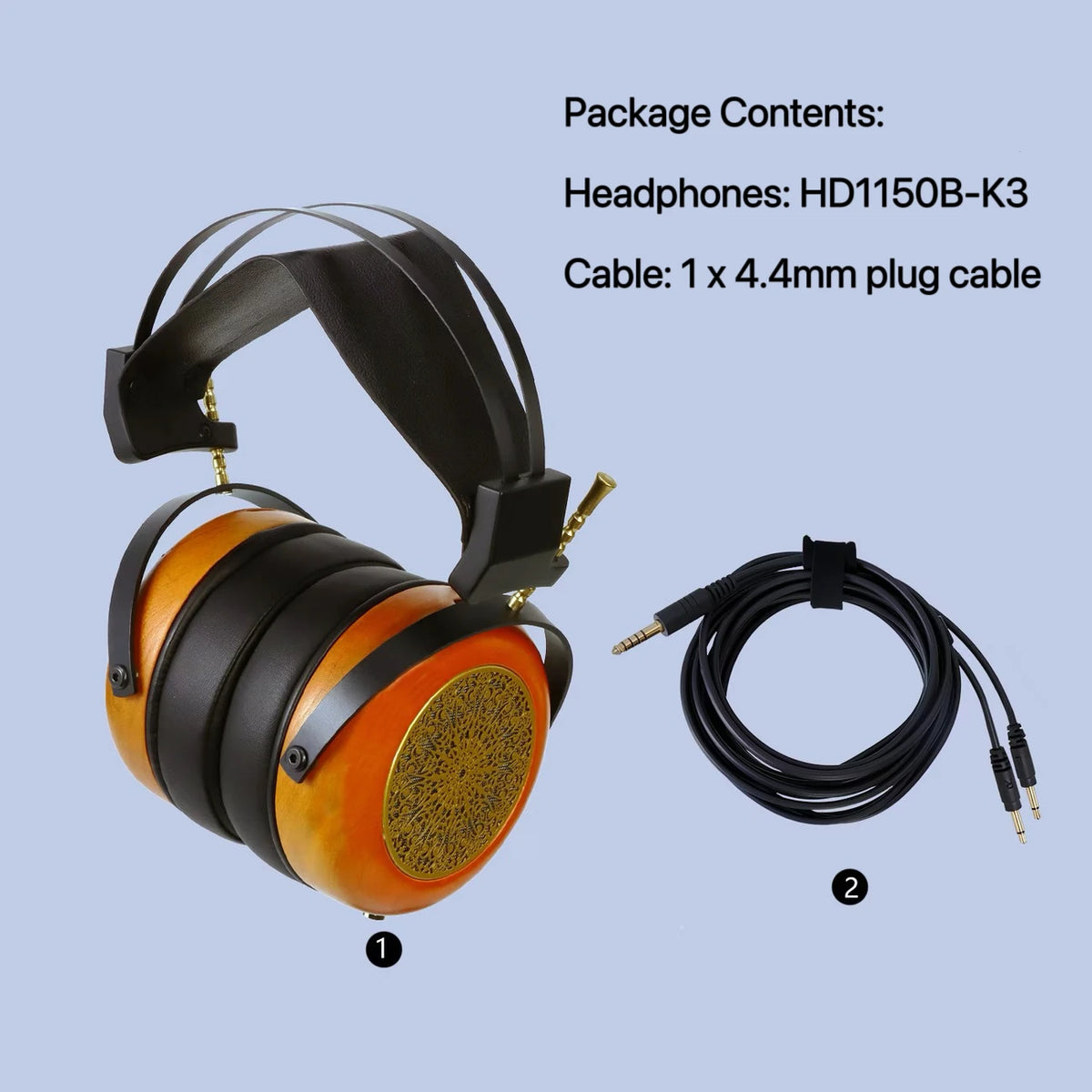 Closed-back Music Analysis Over-ear Headphones with 50mm Bio-diaphragm Monitoring Headsets