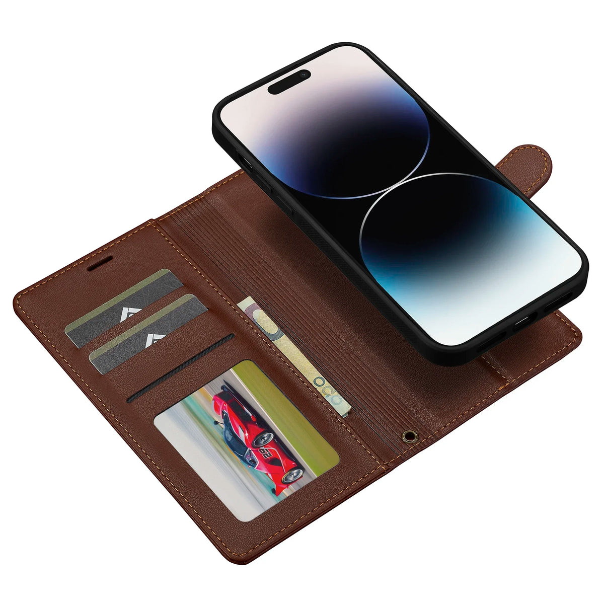 2 in 1 Removable Flip Leather Case For iPhone 18 17 16 Pro Max Air 15 14 13 12 11 Pro X Max XR 7 8 Plus SE Magnetic Wallet Cover