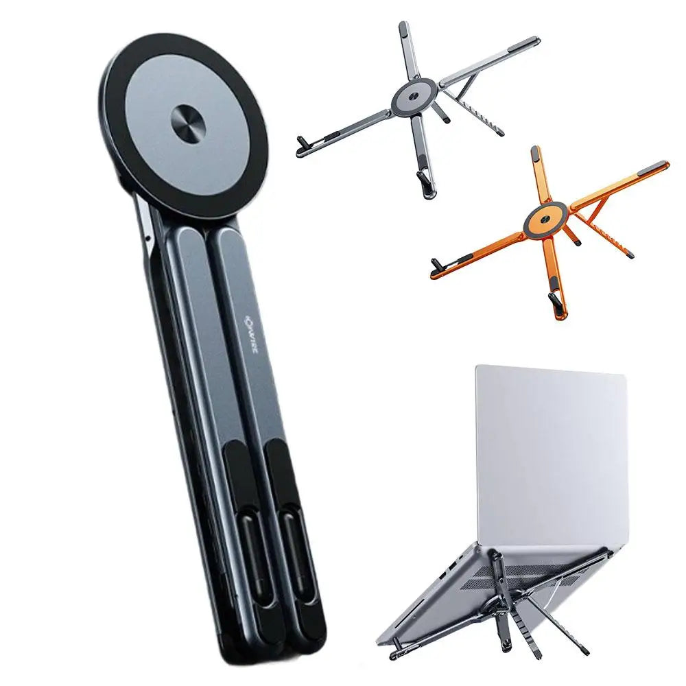 Magnetic Phone Holder Handheld Selfie Stick Tripod Foldable Desk Stand for iPhone 17 16 iPad Tablet Laptop Bracket