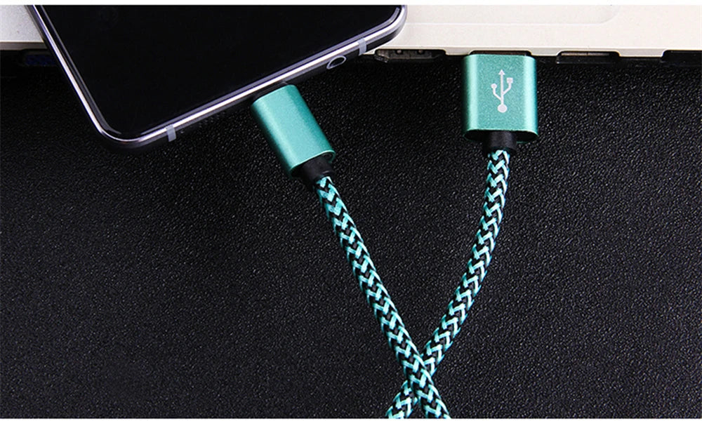 Alloy Braided Type C USB Fast Charge Cable For Samsung Xiaomi Redmi POCO Huawei Honor OPPO VIVO Quick Charging USB Type-C Cables