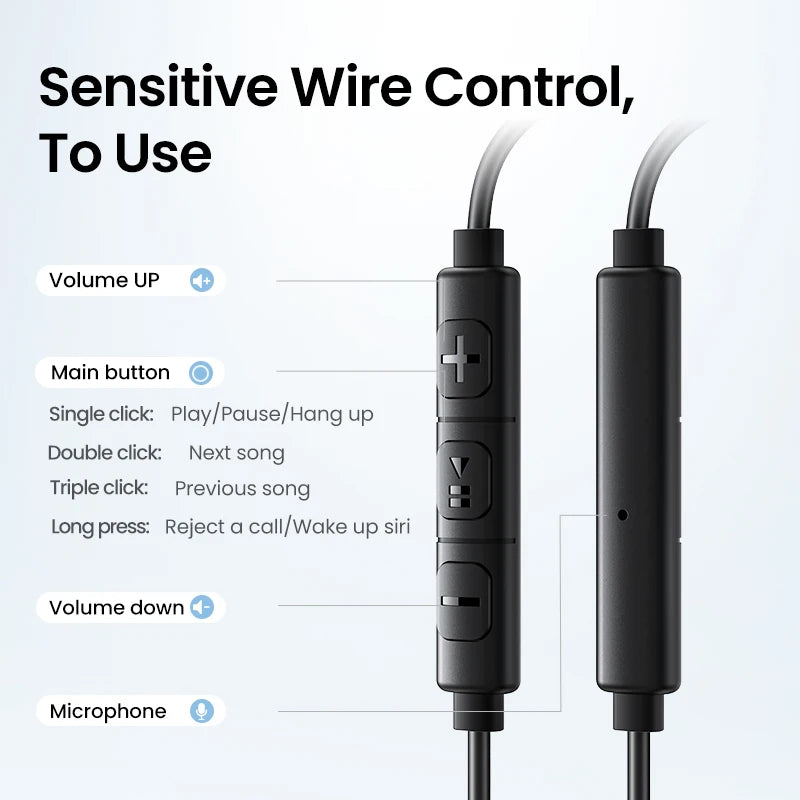 UGREEN Semi-open 3.5mm USB Type C Wired Earbuds with Microphone, Wired Earphones Headphones HiFi Stereo,For Most with 3.5mm Jack