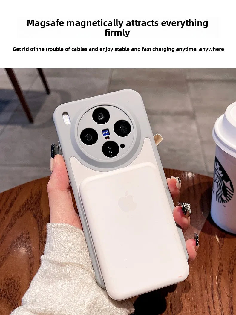 For VIVO X300 Ultra X300 Pro Case Minimalist Frosted Magnetic Lens Full-Cover Business PC Cover For Vivo X300S Shockproof Funda