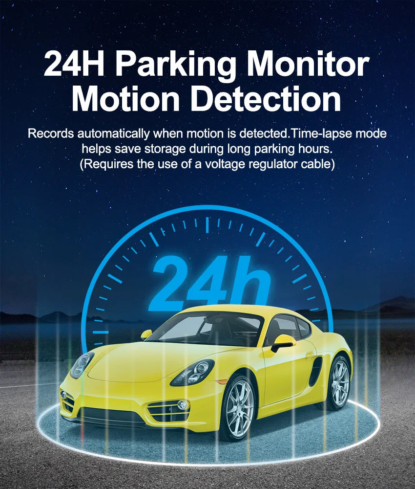 HD1080P 4channels Dashcam 2inch IPS Car Camera Night Vision Recording Auto DVR Loop Dash Recorder Vehicle Accessories