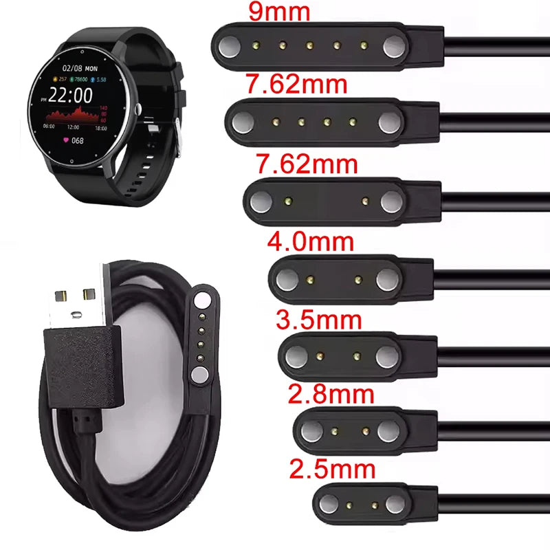 Universal Magnetic Smart Watch Universal 2-Pin / 4-Pin Strong Magnetic Wristband Earphones Toothbrush Juicer Accessories Kit Set