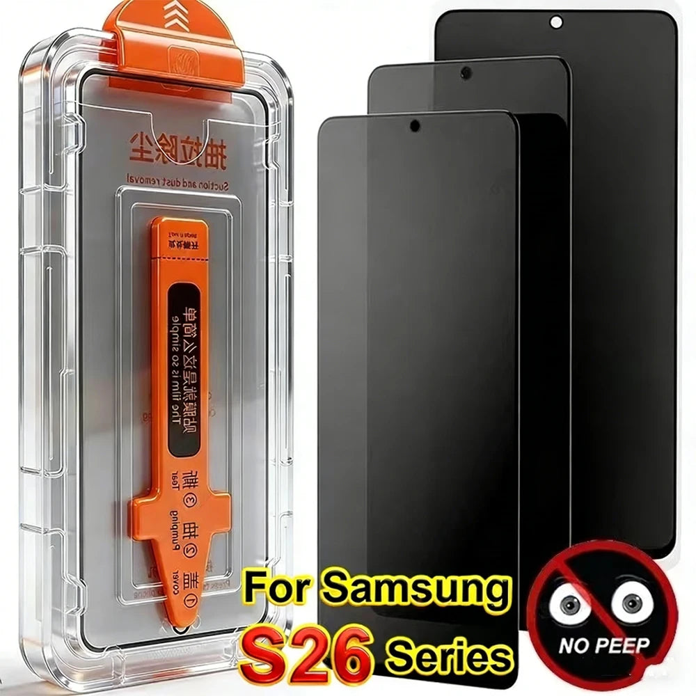 1-3Pcs Privacy Screen Protectors For Samsung S26 Ultra S26 S25 Ultra S25 Edge S24 S23 S22 A56 A55 A36 A52 A07 A17 Tempered Glass