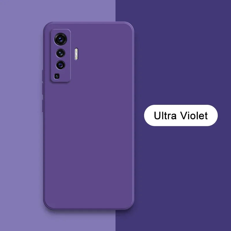 Luxury Square Liquid Silicone Case for VIVO X50 Pro Plus Lite X51 5G Camera Protective 360 Shockproof Phone Cover X50Pro X50Lite