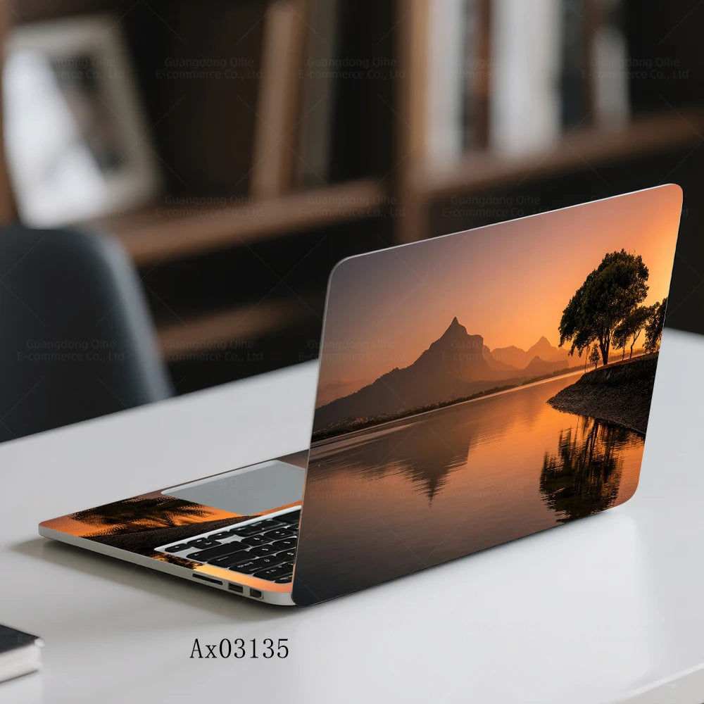 Nature and Floral Themed Laptop Stickers Self Adhesive Waterproof Anti Scratch Notebook Cover for MacBook Protective Skins